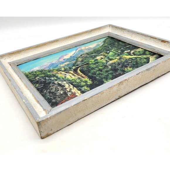VTG French Oil Painting South of France Landscape Bridge Mountains Signed RARE - Picture 5 of 9